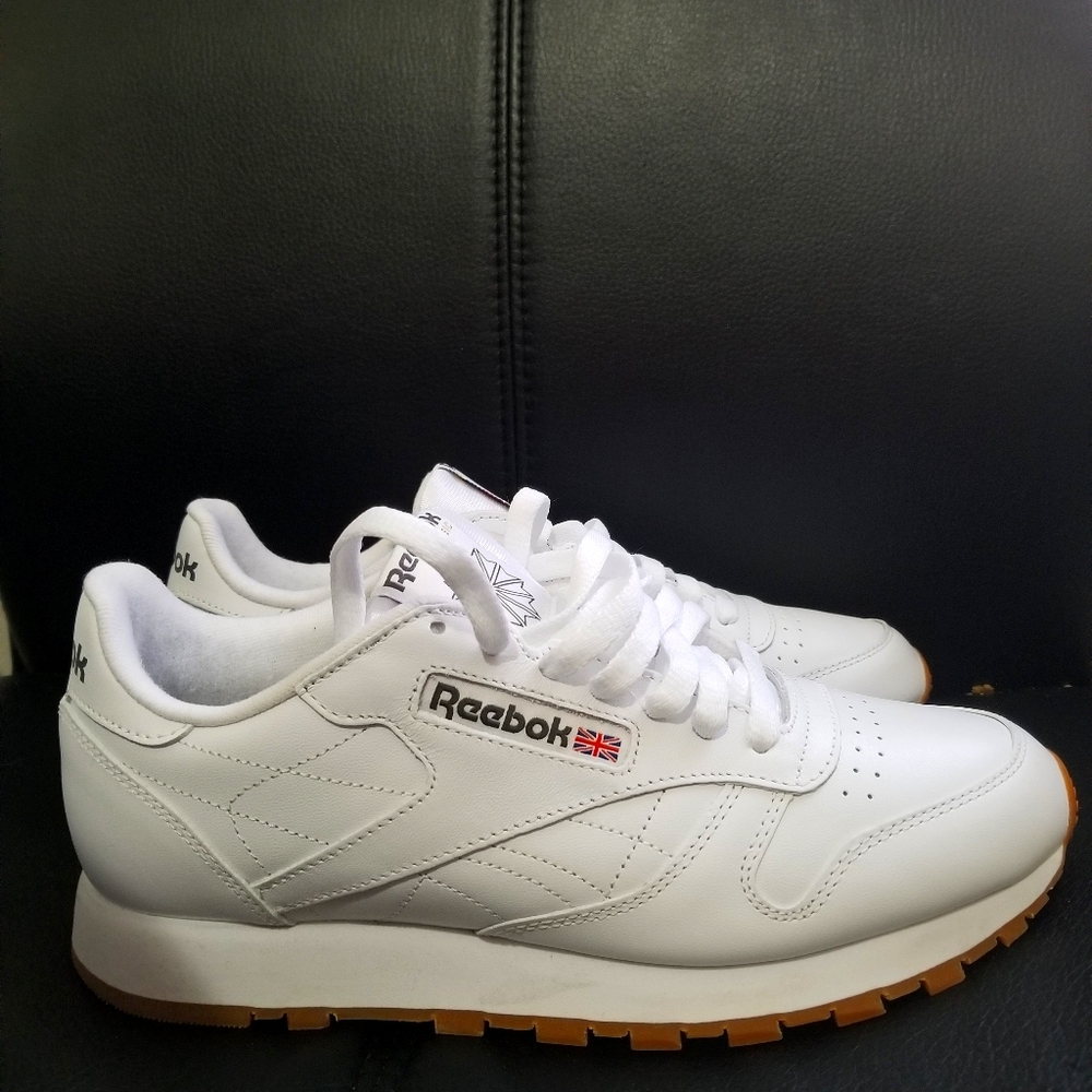 Reebok leather up classic white men size 8.5